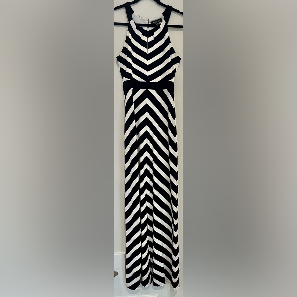 White House Black Market Striped Maxi Dress XXS Stretchy - Picture 2 of 11